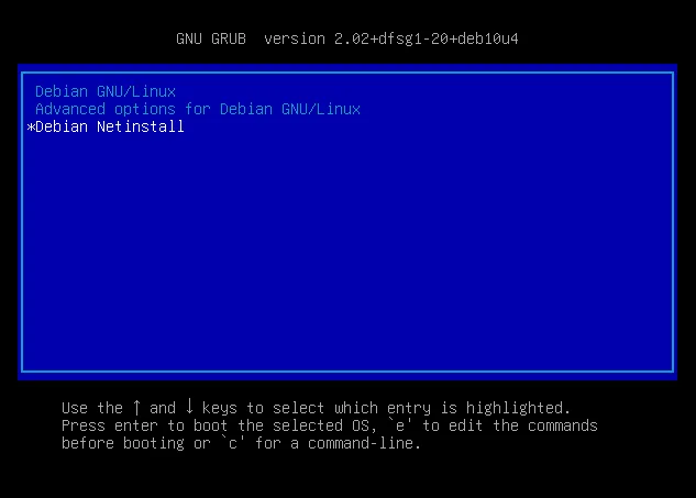 GRUB offers the ISO entry directly in the menu.